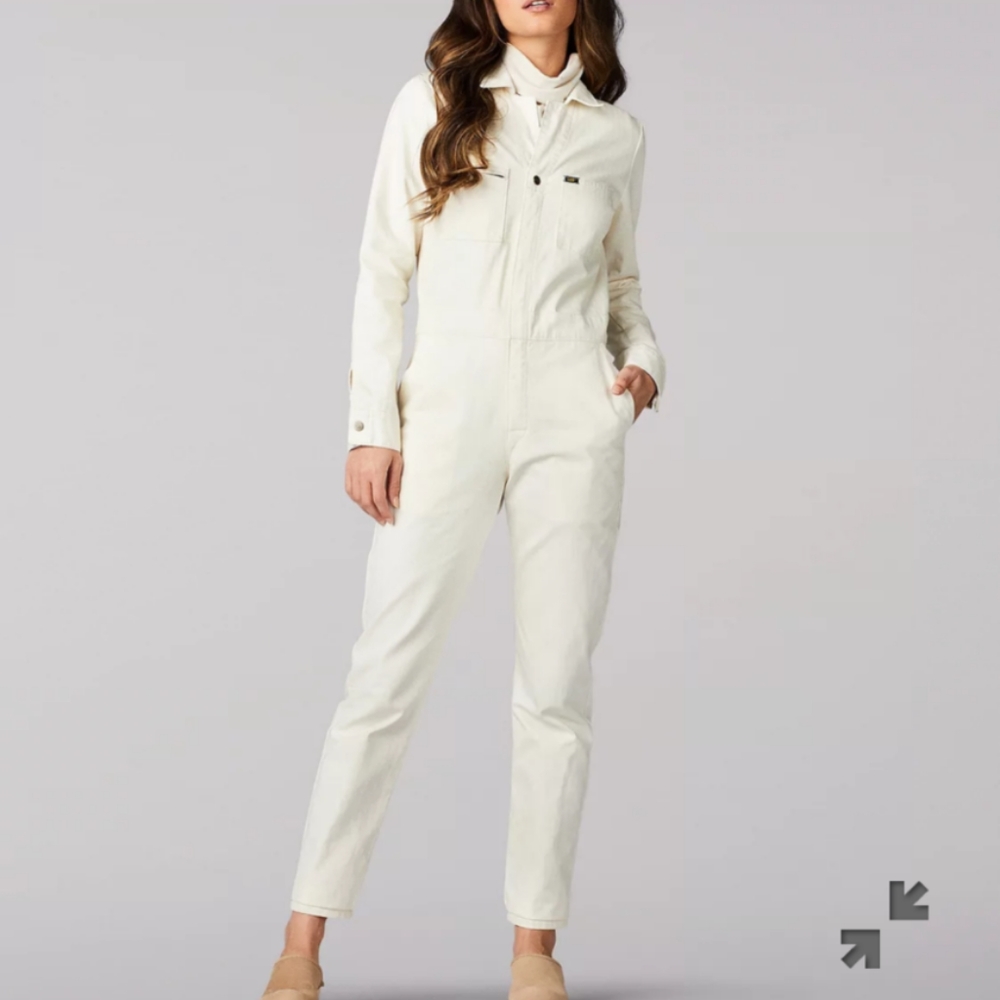 Lee white Union-Alls Ecru Herringbone